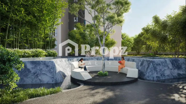 Solcrest project exterior view with landscaped gardens and modern architecture