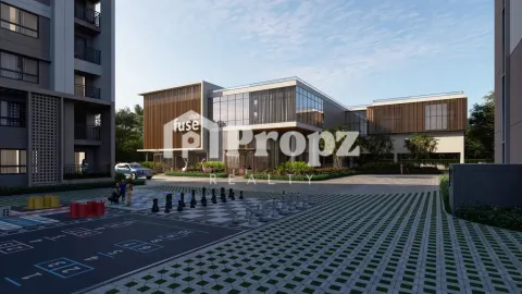 Abhee Aaria landscaped gardens and open spaces