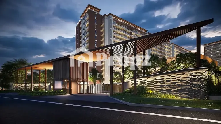 Godrej Woods exterior view and building facade in Thanisandra Bangalore