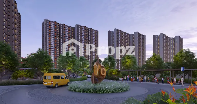 The Earthscape clubhouse and amenities view in Whitefield