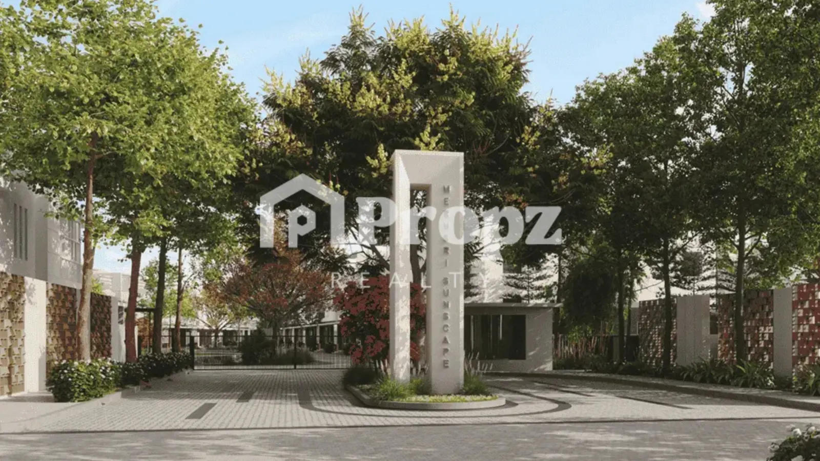Merusri Sunscape Villas exterior view on IVC Road North Bangalore