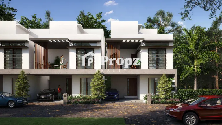Daintree Phase 3 villa exterior view with landscaping on Sarjapur Road