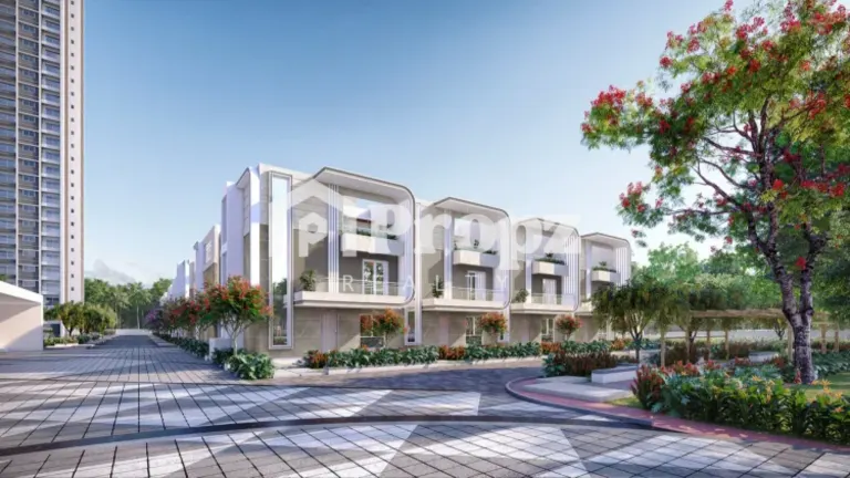 Sattva Songbird project master plan showing 16 acres layout with towers and row houses