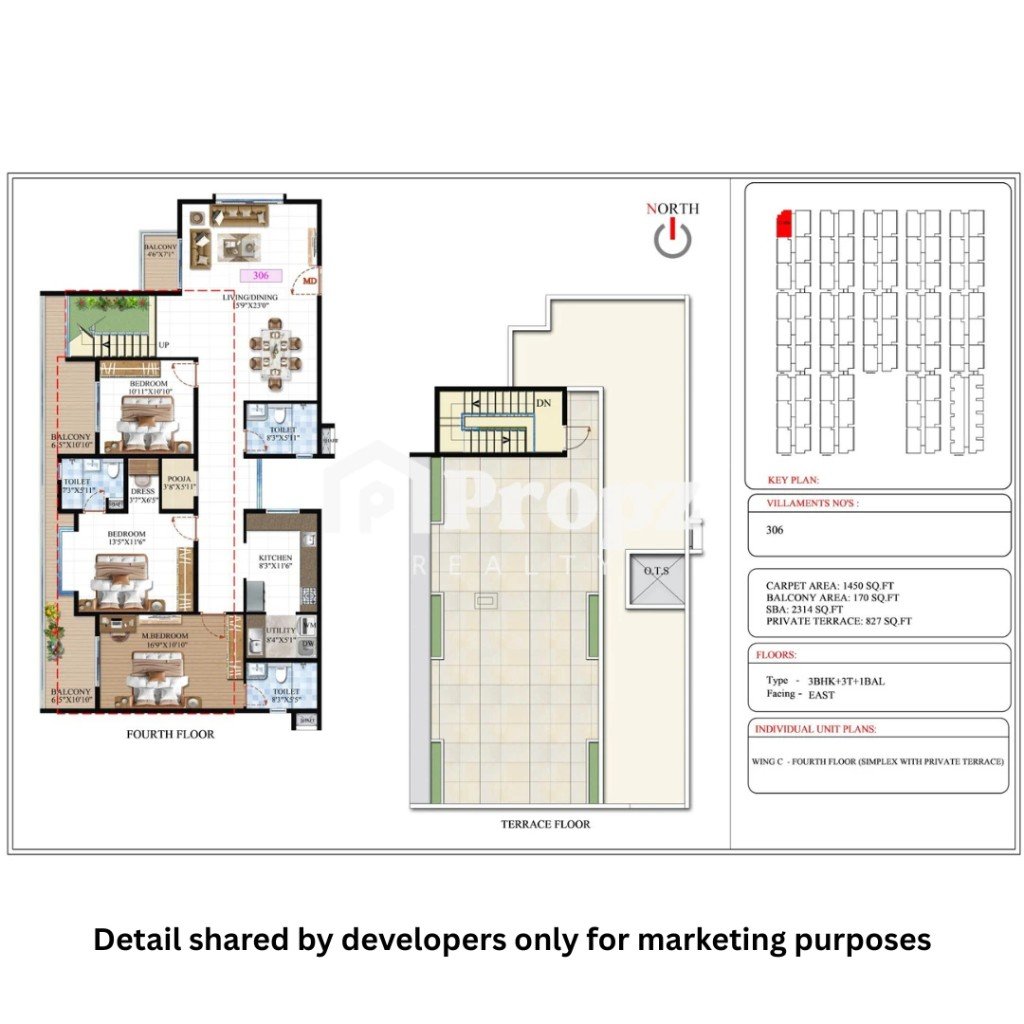 3 BHK Simplex (Classic Ville) floor plan — Sbr Global Queensville