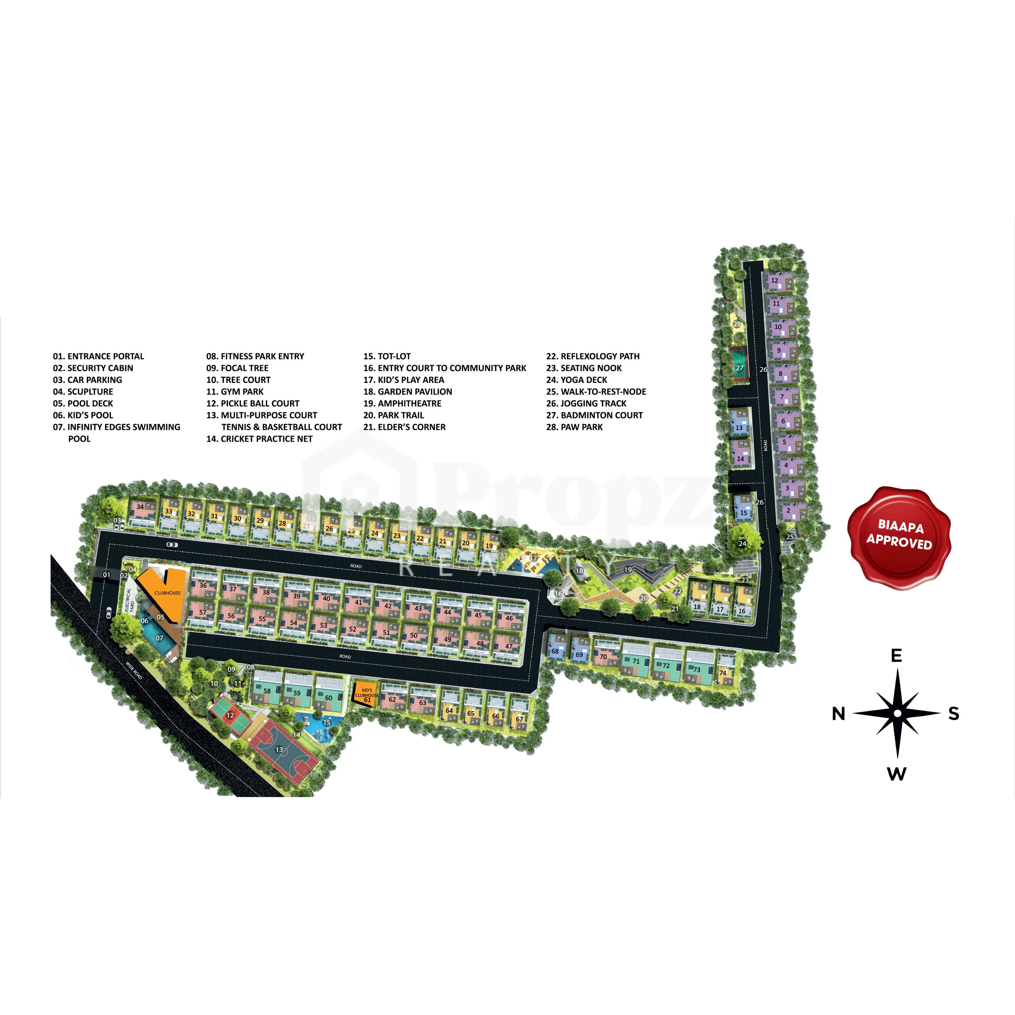 Master Plan of Konig Homes Pearl County- — Luxury 4 BHK Villas near Devanahalli, IVC Road, North Bangalore