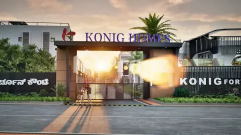 Konig Fortune County entrance gate and facade view