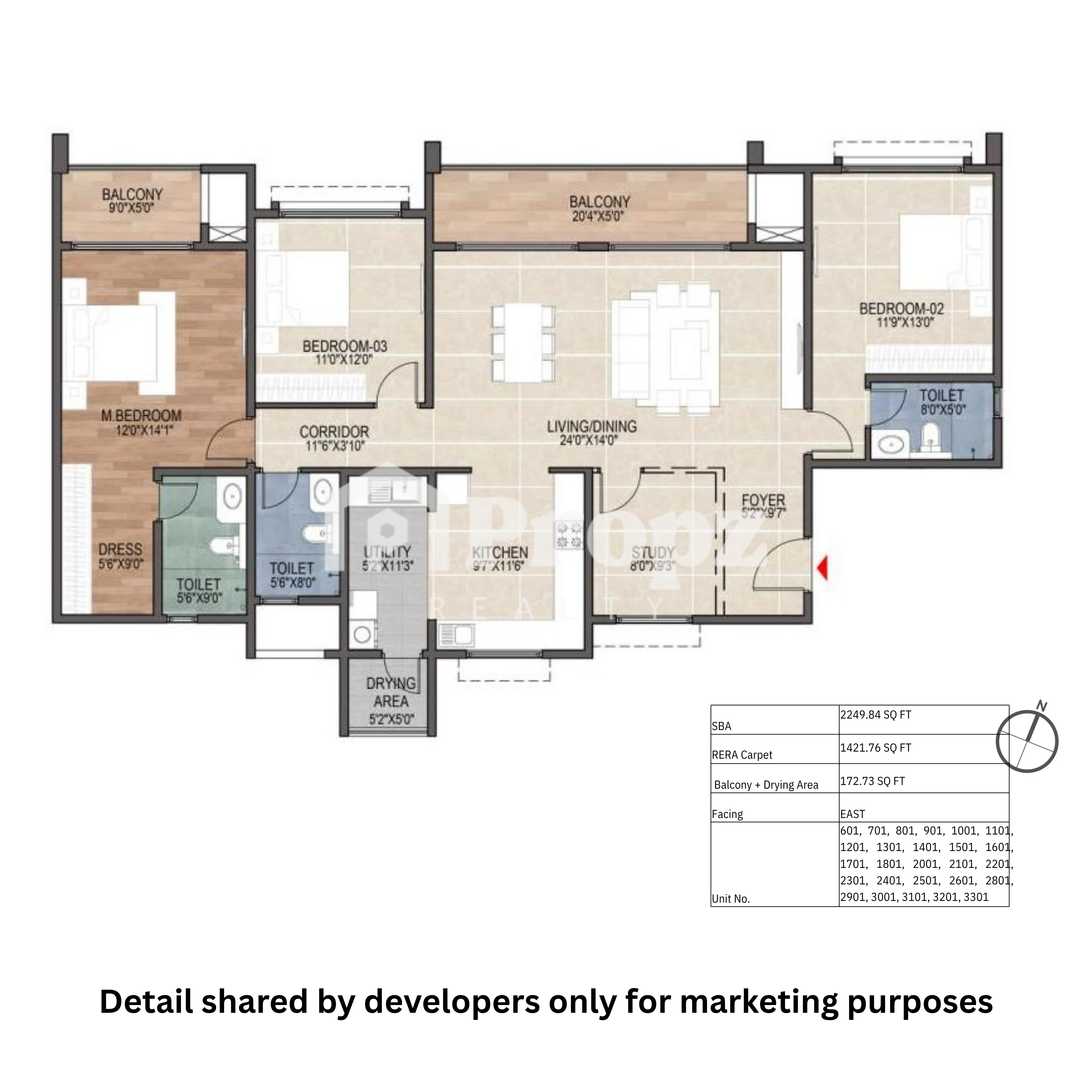 3.5 BHK floor plans by Mana Skanda -Apartments in Sarjapur Road, Bengaluru