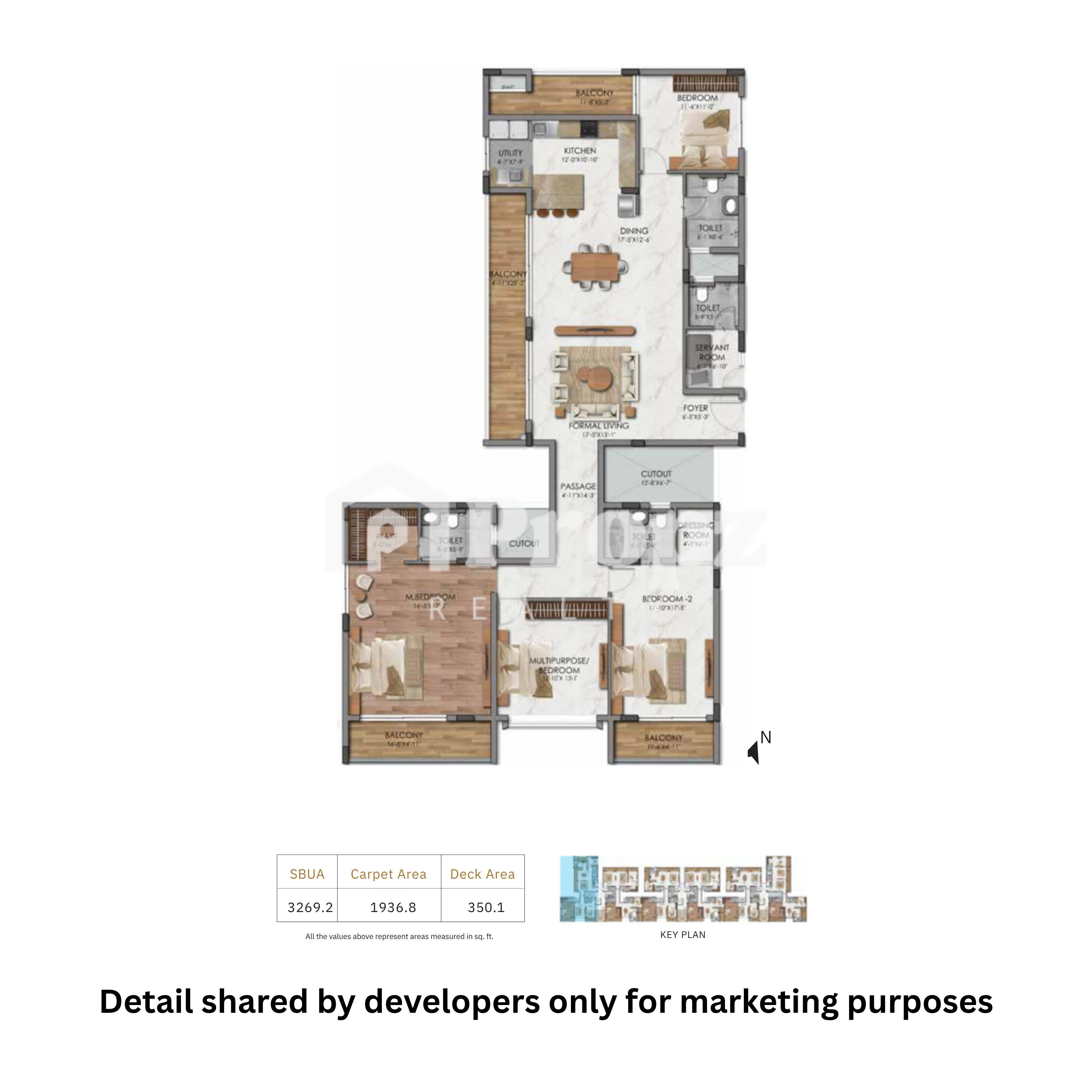 4 BHK Simplex Villament floor plan — DRK Bellagio