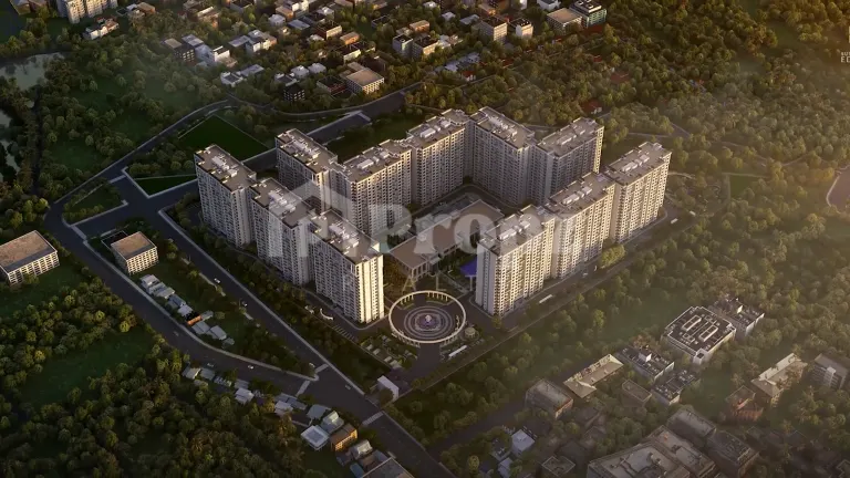 Aerial view of Sumadhura Edition Phase 2 residential complex with multiple high-rise towers and central courtyard