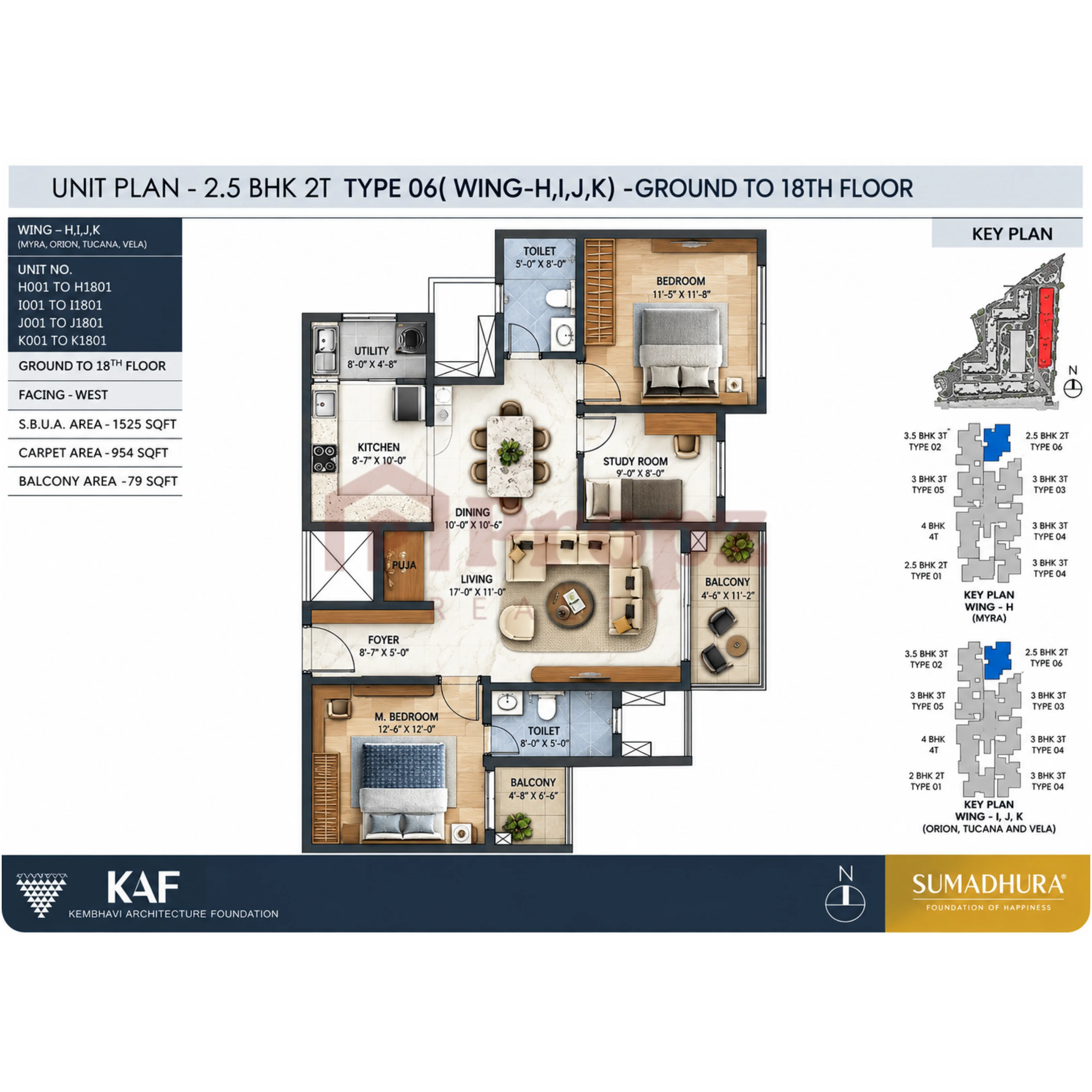 Smart 3 BHK floor plan — Sumadhura Edition Phase 2